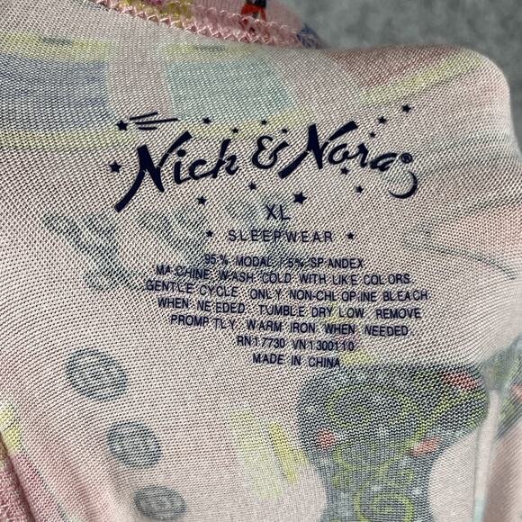 Nick Nora Pajama Lounge Set Womens XL Pink Sewing Seamstress Modal Stretch - Picture 15 of 16